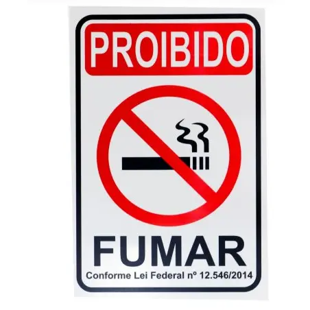 Placa Sinalização 30x20 Proibido Fumar