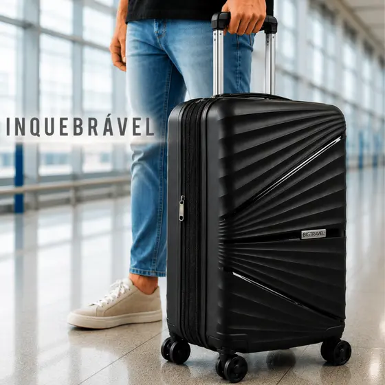 Mala Viagem Avião Bordo 10kg com Divisória e Cadeado