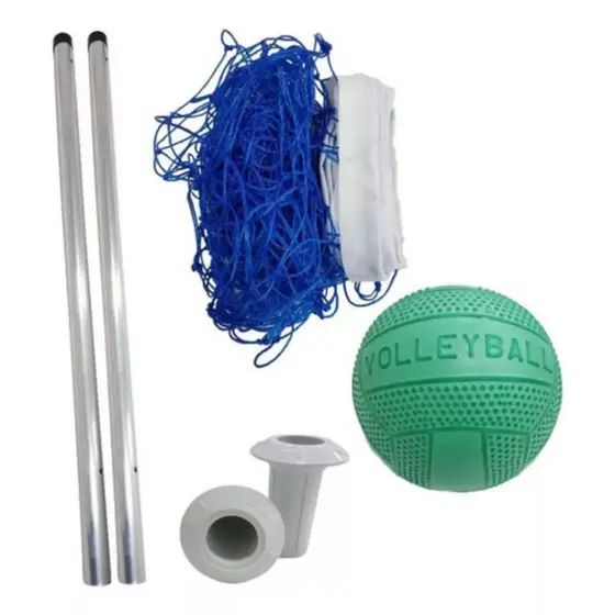 KIT BIRIBOL VÔLEI P/ PISCINA C/ BOLA + TUBOS + REDE 4METROS