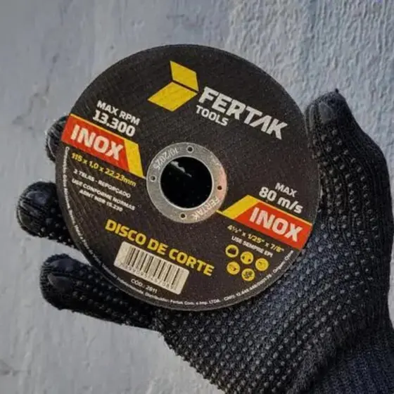 Kit 5 Disco de Corte Fertak Para Esmerilhadeira 4.1/2 Polegadas