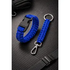 KIT PULSEIRA DE PARACORD + CHAVEIRO COM MINI MOSQUETÃO