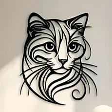 Decoração de Parede Ecológica Modelo Gato