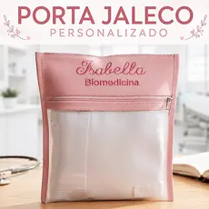 Porta Jaleco Personalizado Bordado com Nome Saco Organizador Scrub Medicina Enfermagem Fisioterapia Nutrição Biomedicina