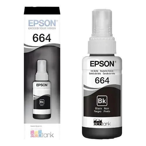 Refil de Tinta Epson 664 T664120 Preto 70ML OEM