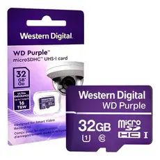 Cartão Micro Sd 32gb Western Digital Wd Purple 100MBPS C10