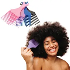 Pente Garfo para Cabelo Afro Cacheado Crespo Volume e Definição
