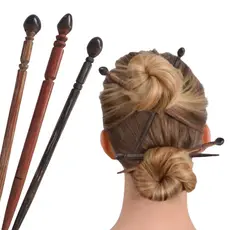 Palitos de Coquinho para Penteado Kit com 2, 4 ou 6 Unidades Modelo Indiano
