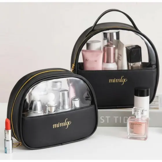 Kit 2 Necessaire Feminina Grande Maquiagem cosméticos Bolsa Viagem