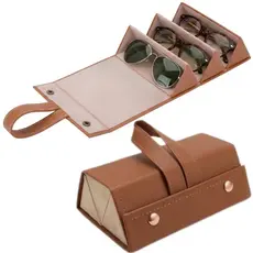 Estojo Porta Óculos para Viagem 3 Lugares Organizador Case Protetor