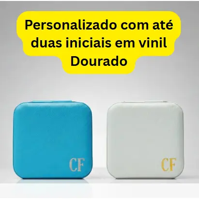 Porta Joias Mini para Viagem com Personalizado Organizador Compacto