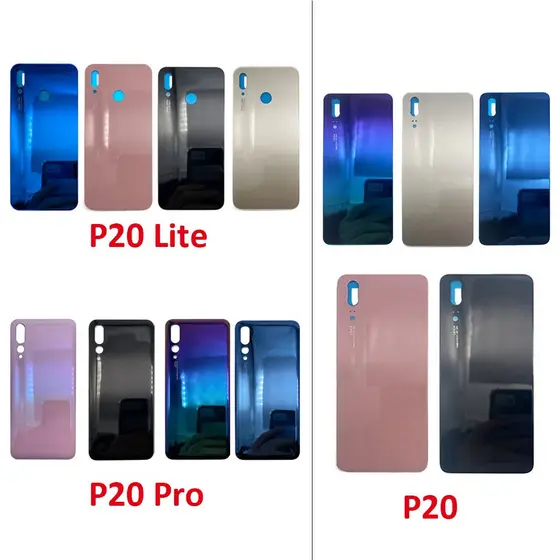 Para Huawei P20 / P20 Pro / P20 Lite Tampa Traseira da Bateria Caixa de Vidro Substituição da Porta Traseira com Adesivo