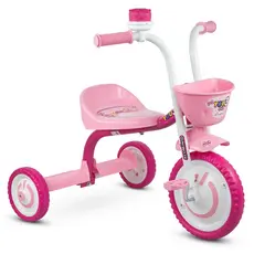 TRICICLO MOTOCA INFANTIL PARA CRIANÇA ACIMA 18 MESES NATHOR YOU 3 GIRL ROSA MENINA DE 85CM A 1 METRO