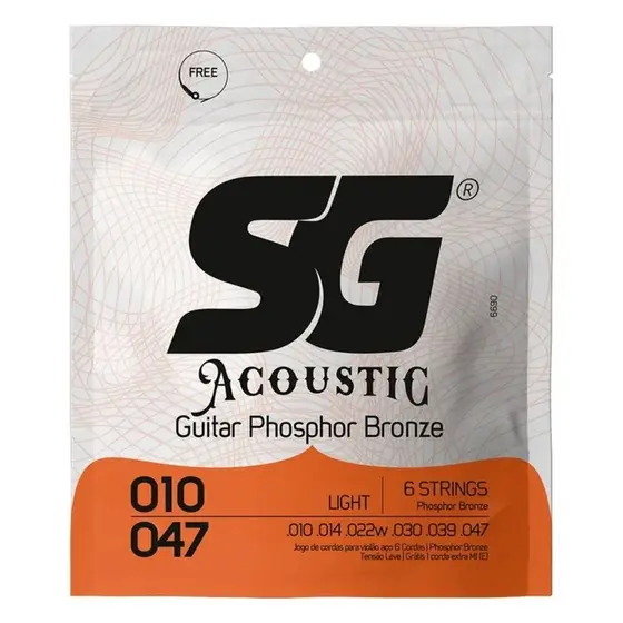 ENCORDOAMENTO SG VIOLÃO .010 AÇO BRONZE 85/15 LEVE