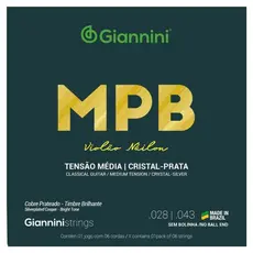 ENCORDOAMENTO GIANNINI VIOLÃO GENWS NYLON CRISTAL/PRATA