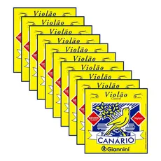 Kit 10 Cordas Nylon Para Violão Giannini Canário Bolinha Com