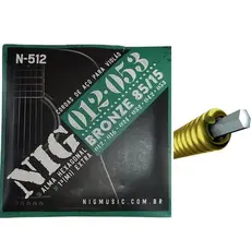 ENCORDOAMENTO NIG VIOLAO ACO 012 BRONZE 85/15 6 CORDAS N512