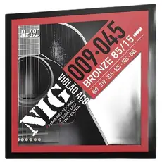 ENCORDOAMENTO NIG VIOLAO ACO/BRONZE .009/.045 6 CORDAS N490