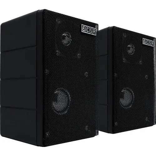 KIT 2 CAIXA DE SOM AMBIENTE 40W PASSIVA PRETA CSR 75M CSR