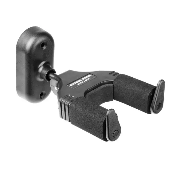 Suporte De Parede Com Trava Automática Para Guitarra Violão Baixo Violino Viola Ukulele Cavaquinho