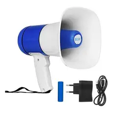 Megafone De Mão Profissional Com Bateria Recarregável, Gravador E Usb NT400 CSR