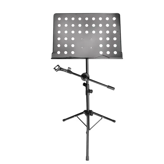 Estante Para Partitura Com Suporte De Microfone Profissional Em Aço Resistente Para Músicos