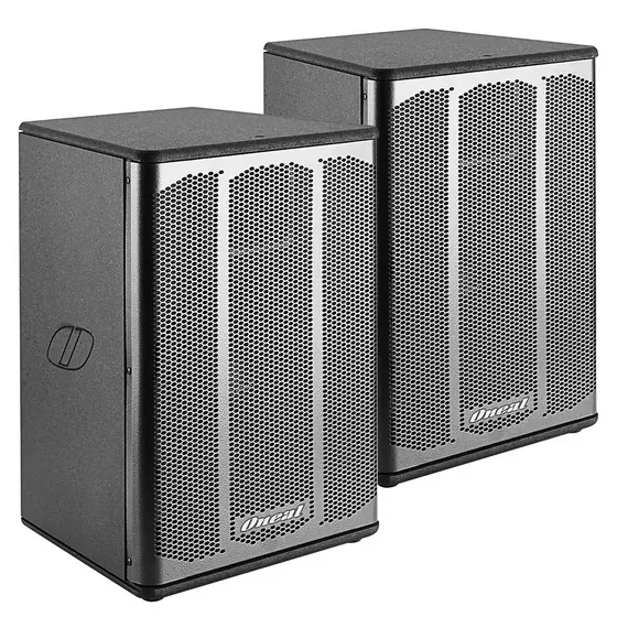 Kit 2 Caixas De Som Ativa E Passiva 12 Polegadas 200W 128dB Oneal KP-1400 Para Igreja Bar Evento