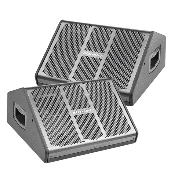 Kit 2 Monitores Retorno De Palco Ativo E Passivo 150W 124dB Oneal KMT-1300 Para Igreja Bar Evento