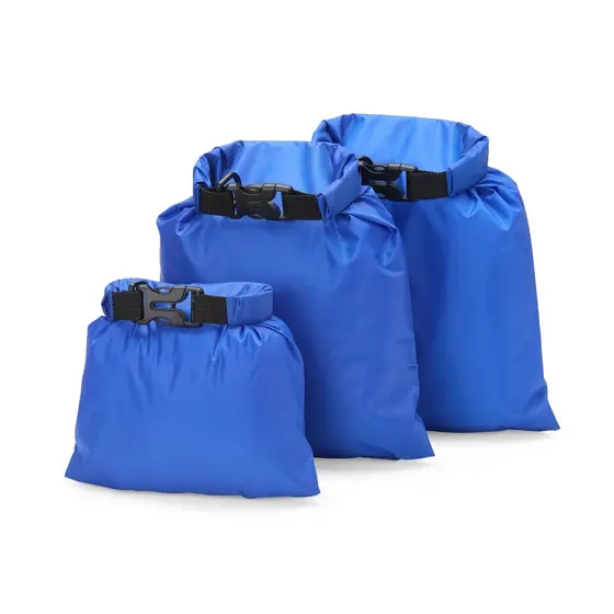Kit 3 Sacos Nylon Impermeável Reutilizável com Fechamento Prático