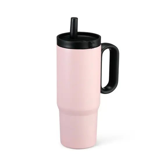Caneca Térmica Inox 750ml com Tampa com Rosca, Infusor Removível e Alça Lateral