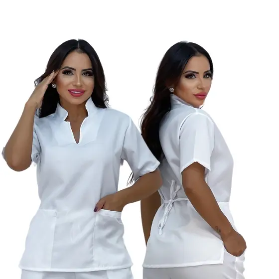 Bata Hospitalar Oxford Não Amassa Várias Cores Somente a Blusa