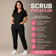 Conjunto Cirúrgico Pijama Cores Hospitalar Scrub Ajustável Acinturado Tamanhos Não Amassa