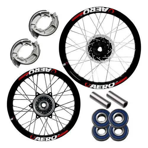Par Roda Bros Aro Aero Viper Tambor Diamantado Lona+rol+esp
