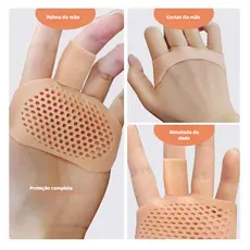 Par Palmilha e Meia Ortopédica Gel Silicone Esporão Macio