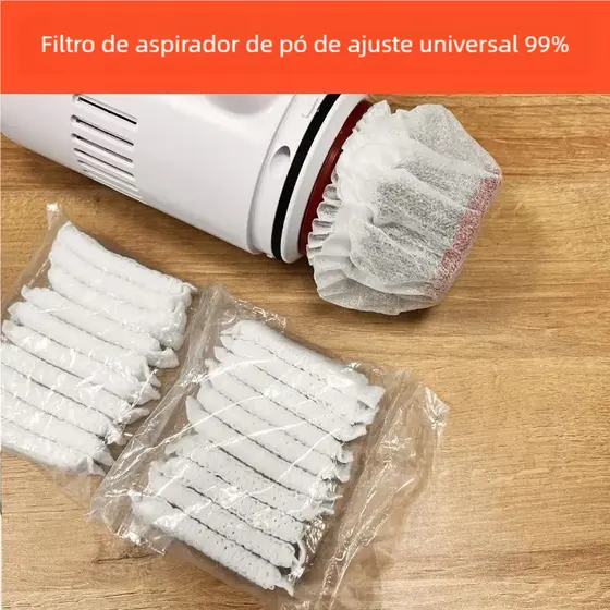 100 Peças Capa Protetora De Filtro De Aspirador De Pó Descartável-Tecido Não Lavável Para Portátil