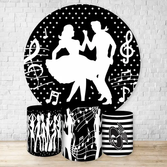 Kit Capa Painel + Trio Capas de Cilindros Sublimado Tema Retrô