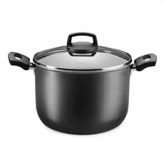 Caldeirão Antiaderente 5,5 Litros Tampa Temperado com Alças 22Cm x 19Cm 1,2 MM Alumínio Grafite Mta - 8868