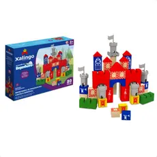 Brinquedo de Montar Brincando de Engenheiro Castelo Medieval 80 Peças Madeira Reflorestada Criatividade - 54621 Xalingo