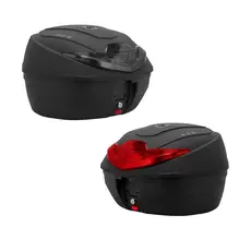 Baú Bauleto Moto Traseiro 35 Litros Smart Box 4 Universal Preto Lente Fumê/Vermelho Pro Tork Motoboy
