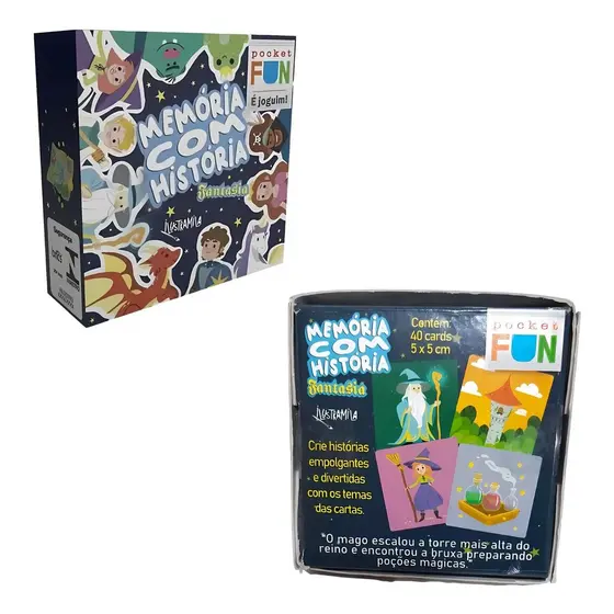 Jogo da Memória com História Interativo Infantil 40 Cartas Cooper Fun - 00138
