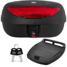 Bauleto Baú Motocicleta Moto Traseiro 45 Litros Smart Box 2 com Lente Vermelha BP-09 - Pro Tork