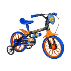 Bicicleta Infantil Aro 12 Hot Wheels Mattel Nathor Limitador Giro Freio Tambor 101350160001
