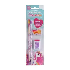 Kit Lápis Hb Unicórnio - 2 Lapis/Apontador/Borracha Leo&Leo Leonora - 10544