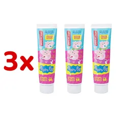 kit c/3 Creme Dental Infantil com Flúor Sabor Tutti Frutti 50G Peppa Pig