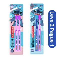 Escova Dental Juvenil Macia - Disney Stitch Leve 2 Pague 1 da Dentalclen
