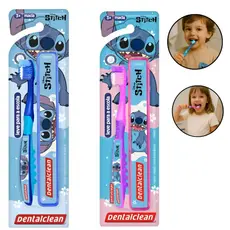 Kit Escova Dental Infantil Stitch com Estojo Escolar | Cerdas Macias Dentalclean