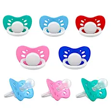 Kit c/3 Chupeta Bico de Silicone Redondo Bebê Ventilada Premium Saquinho