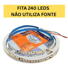 Fita LED 240 LEDs/m – 10m, Ligação Direta 110V/220V | Não precisa de Fonte | Para Perfil Led, Sanca