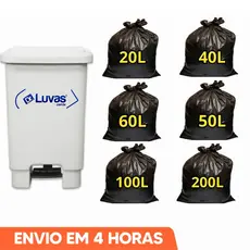 Saco de Lixo Preto Todos os Tamanhos 100un Marca Dr. Luvas