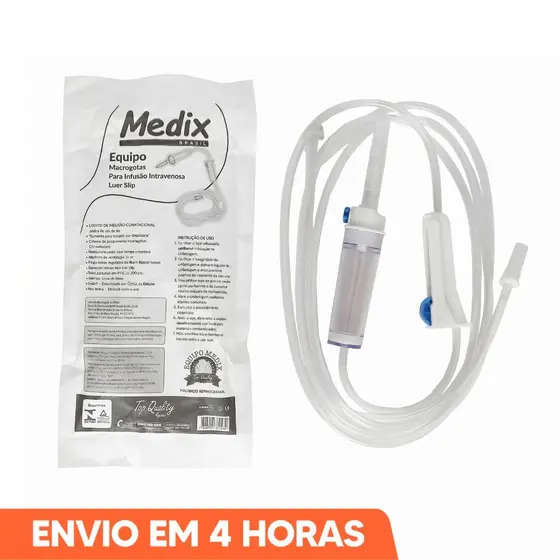 Equipo Macrogotas  Luer Slip Completo Pacote Com 10un Medix