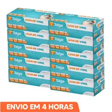 Luva Descartável Transparente Sem Pó Vinil 1000un Talge